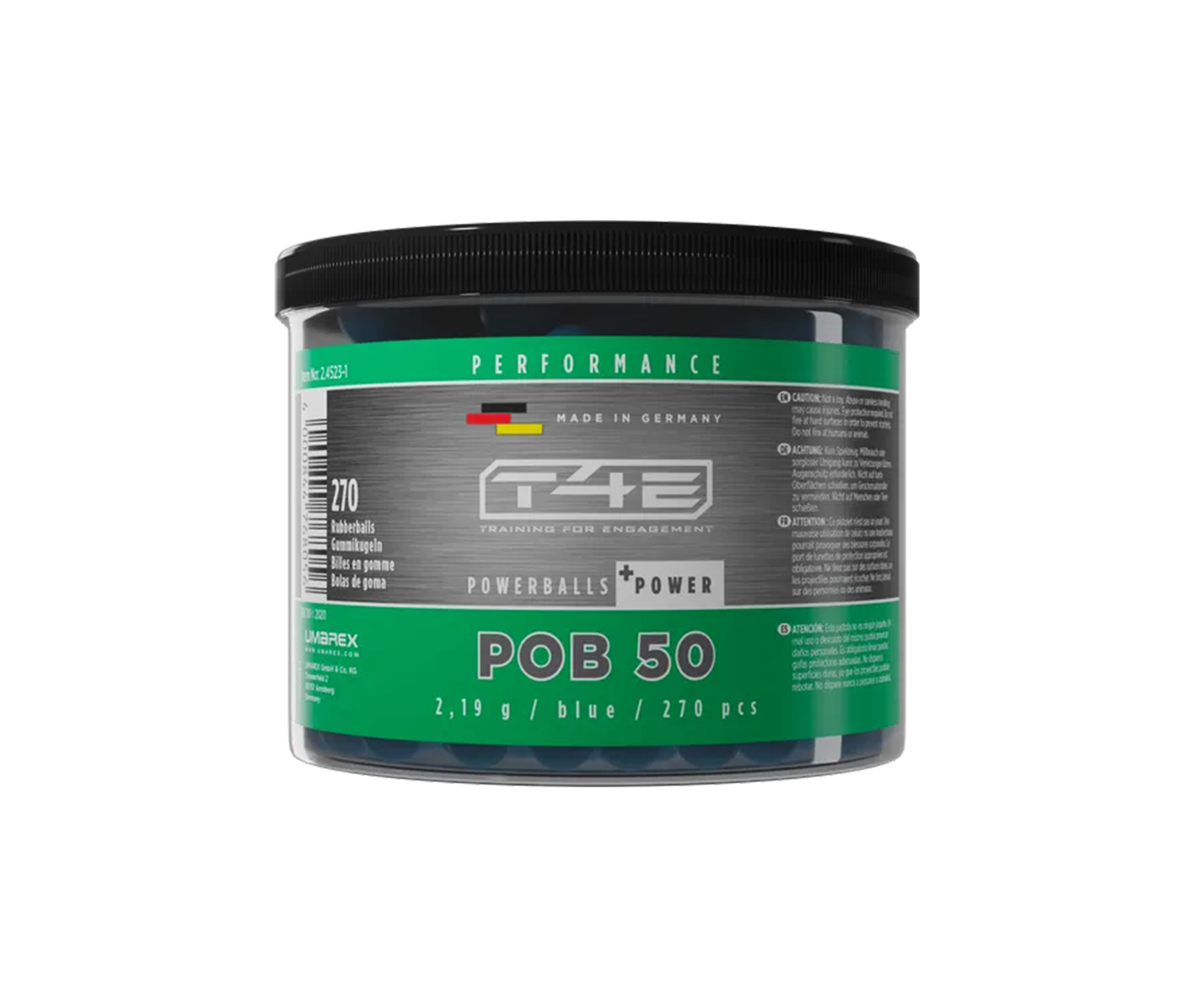 2.4523-1 T4E Power Balls +Power POB50 270 Shots Blue