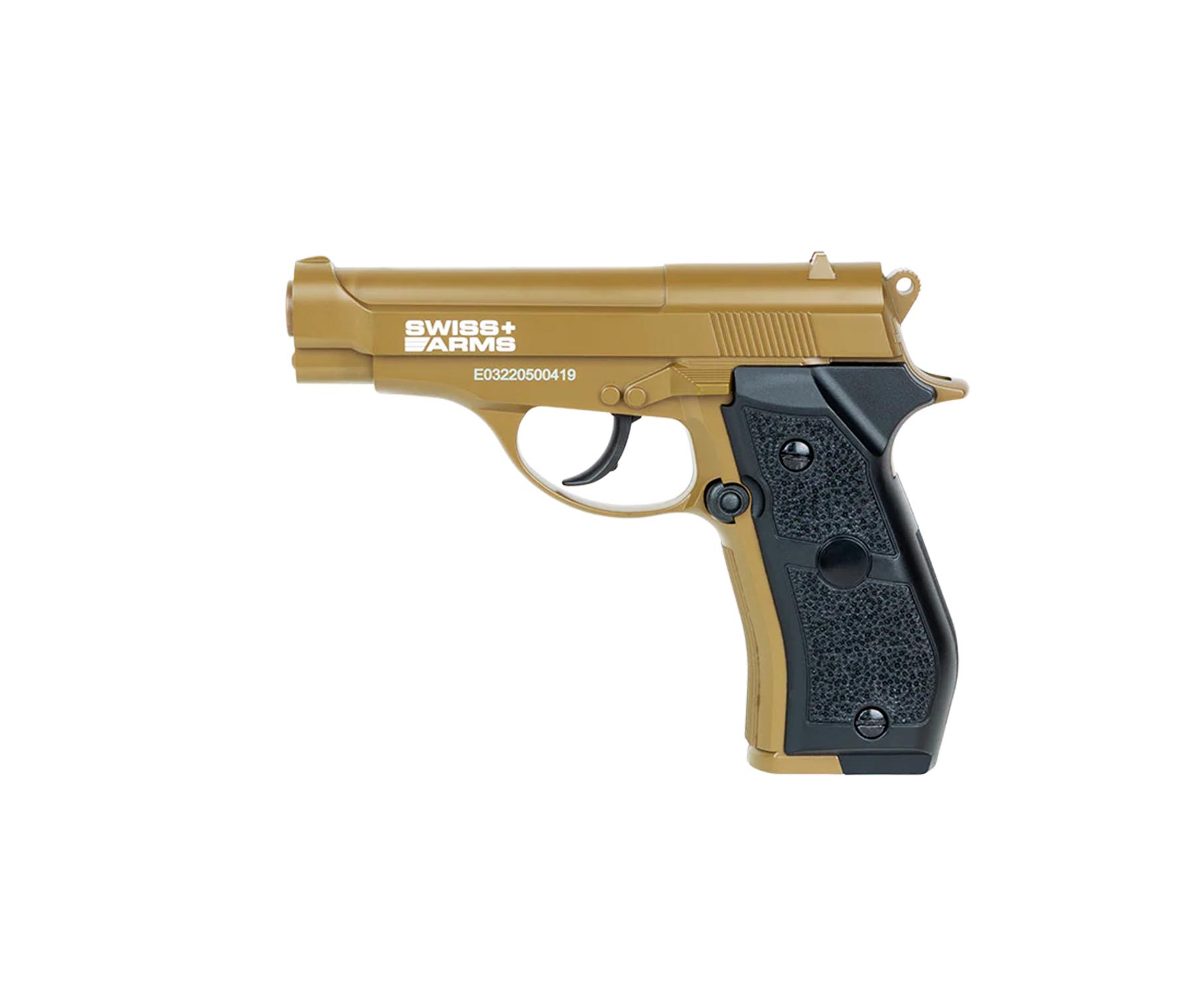 2024-288763-SWISS ARMS P84 TAN CO2 20BBs AIRGUN